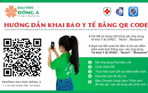 Đại học Đông Á triển khai khai báo y tế bằng QR code